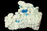 Vibrant Blue Cavansite Clusters on Stilbite - India #168252-1